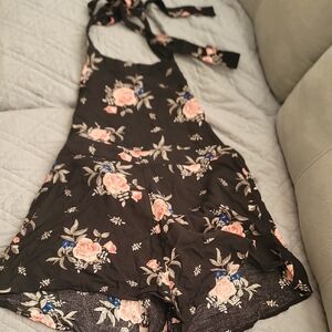 Floral Black Jumpsuit